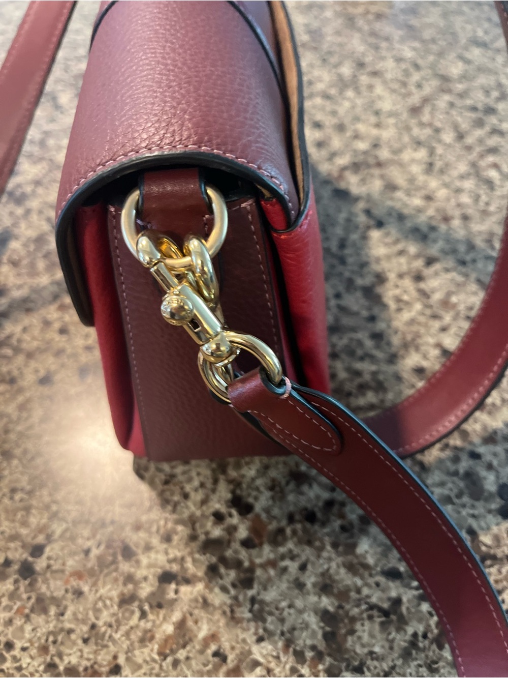 Coach Grace shoulder bag. New Two-Tone Burgundy and Red Shoulder Bag - Picture 8 of 15